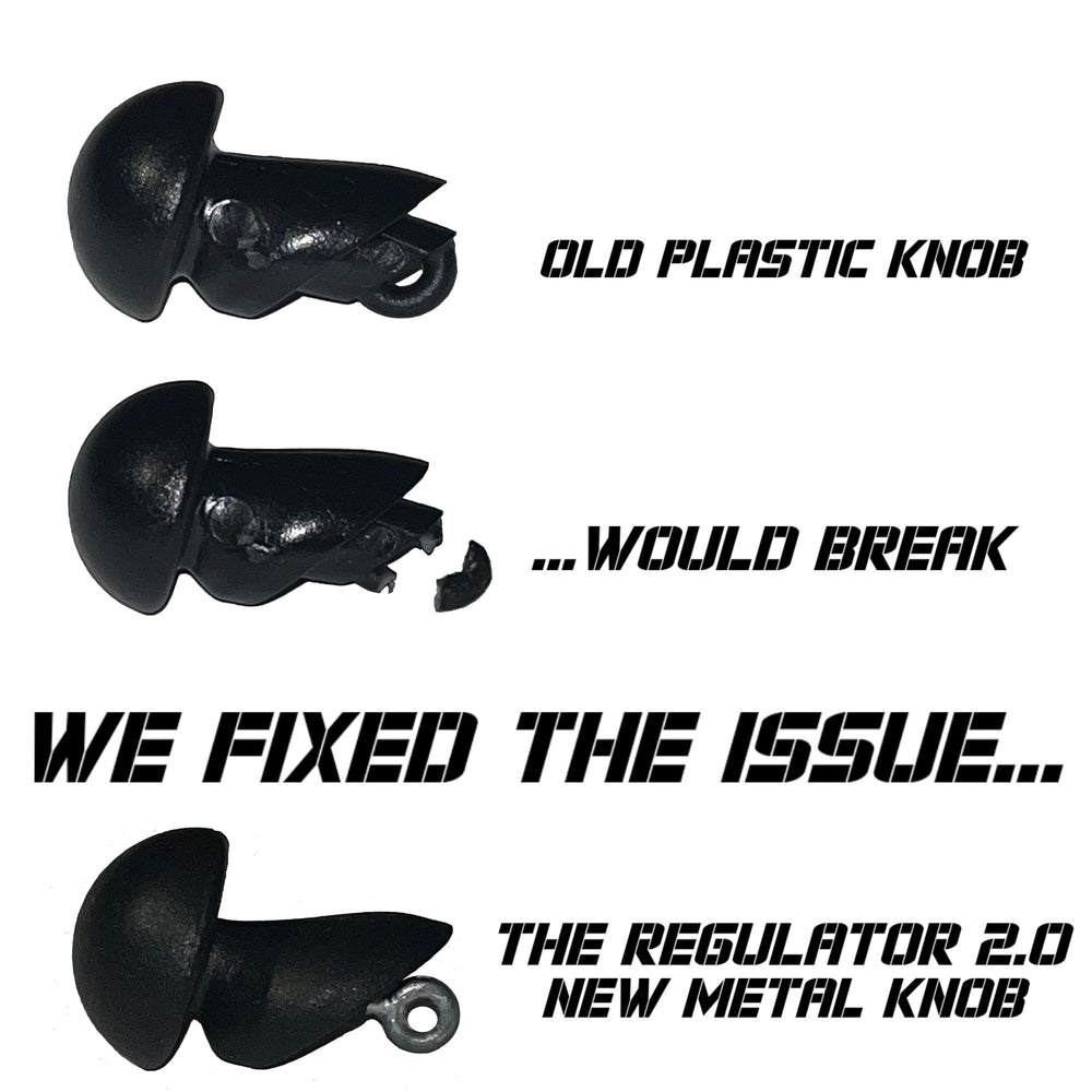 The Regulator held in hand for scale demonstrating compact size and portability