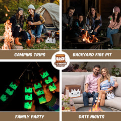 THE S'MORES COMPANY collapsed sticks inside zip storage bag for compact travel