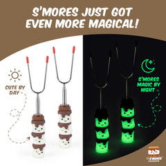 THE S'MORES COMPANY stainless-steel rotating fork close-up for even toasting
