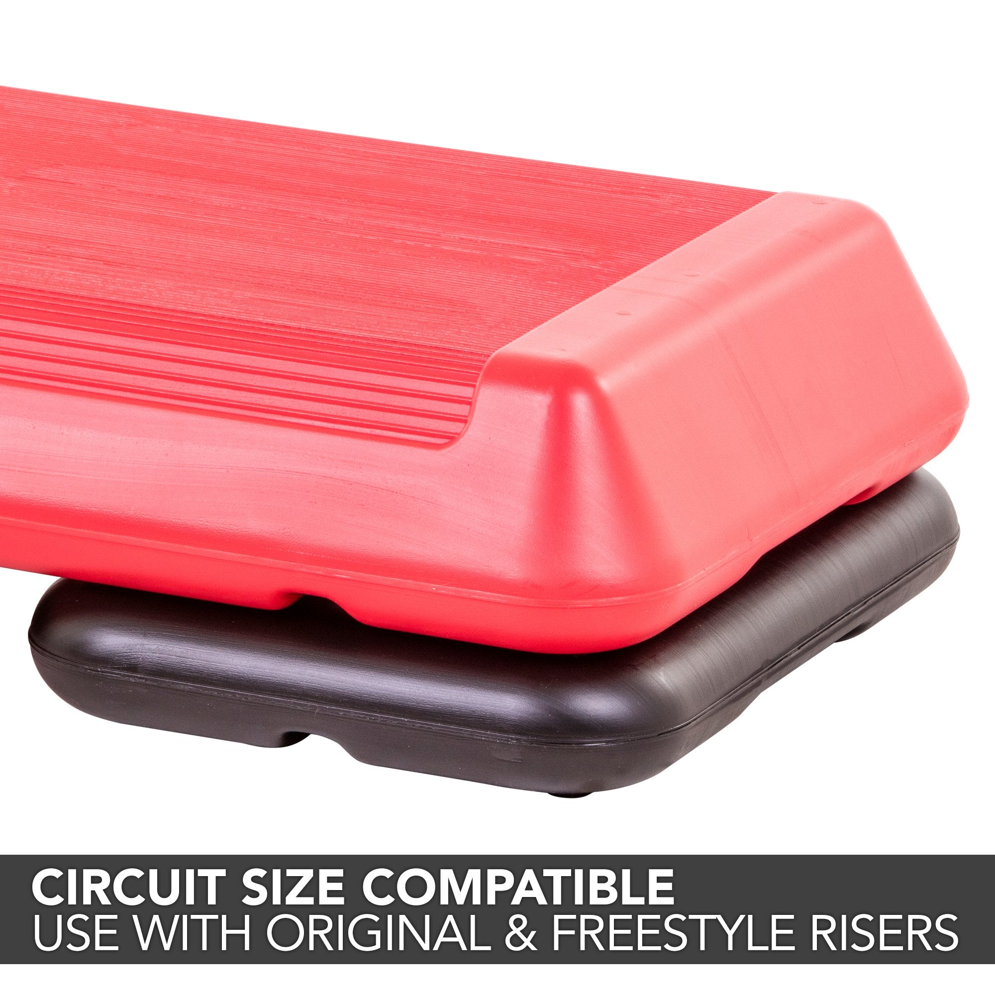 The Step risers close-up of textured polyethylene for durable, slip-resistant grip