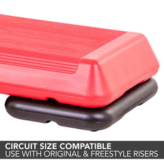 The Step risers close-up of textured polyethylene for durable, slip-resistant grip