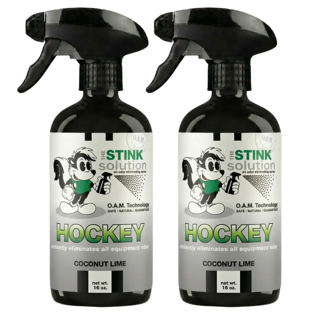 The Stink Solution front packaging showing two 16 oz bottles and fresh coconut-lime scent benefit