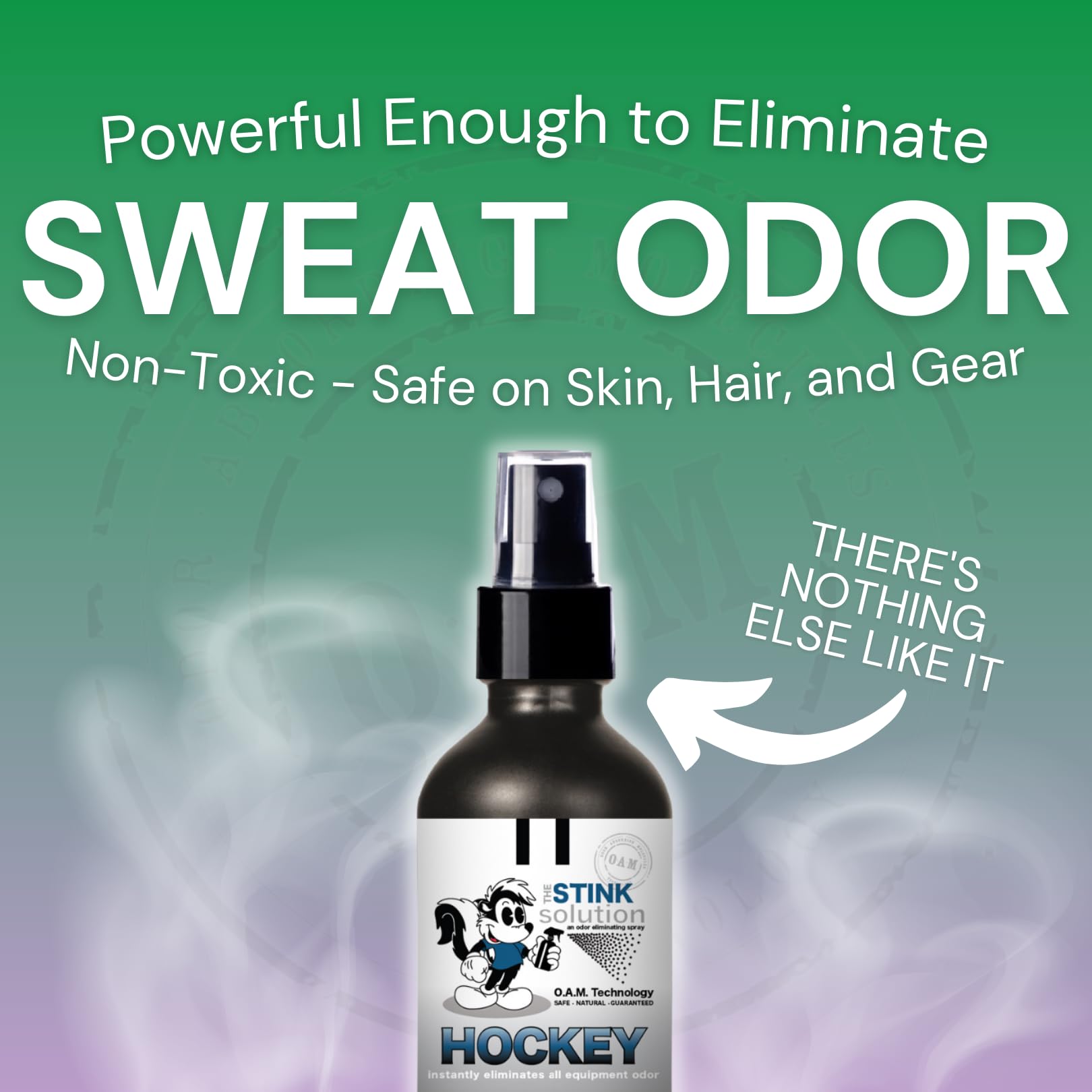 The Stink Solution being sprayed into helmet padding to remove odor and refresh gear benefit