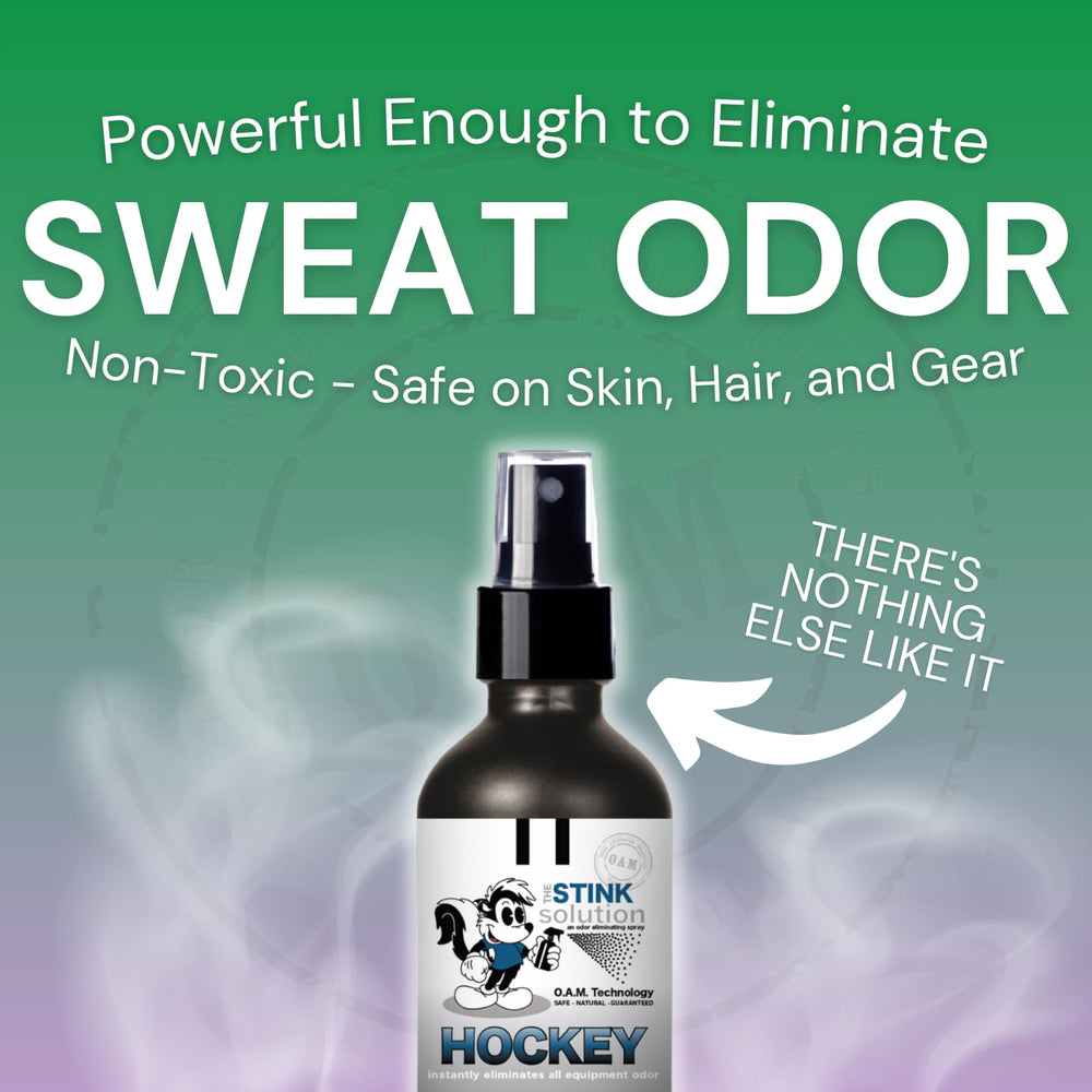 The Stink Solution being sprayed into helmet padding to remove odor and refresh gear benefit