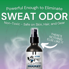 The Stink Solution being sprayed into helmet padding to remove odor and refresh gear benefit