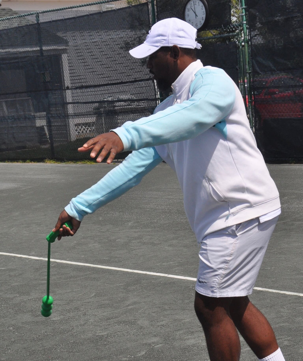 Lifestyle beach practice with The Total Serve ServeMaster for on-the-go training