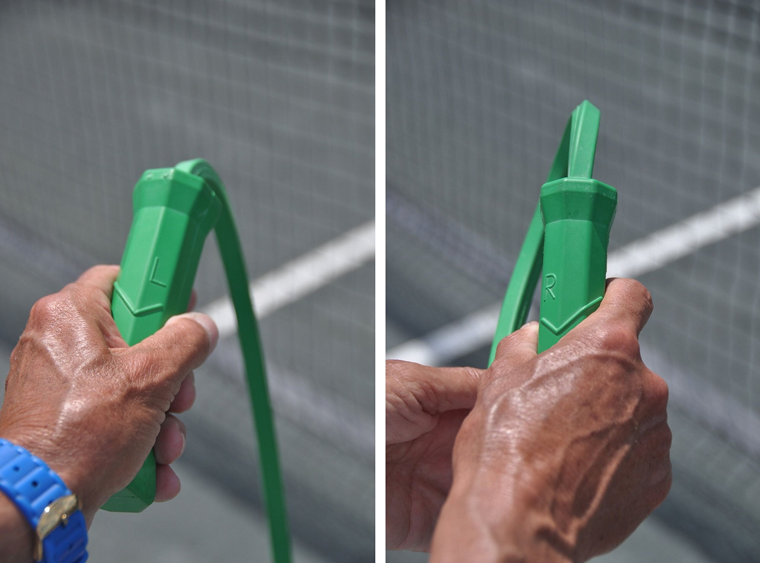 The Total Serve ServeMaster profile detail showing ergonomic shape and durability