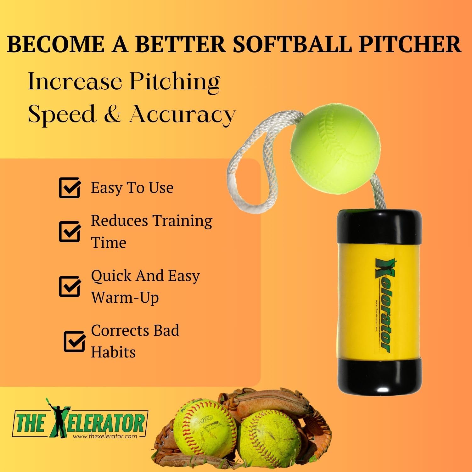 The Xelerator in use with pitcher demonstrating improved arm path