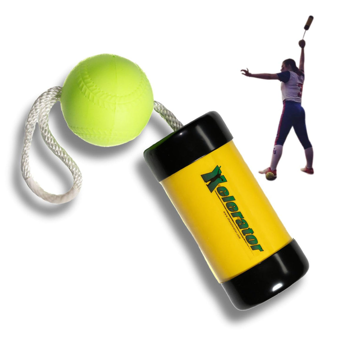 The Xelerator front view showing frame and foam ball for compact training