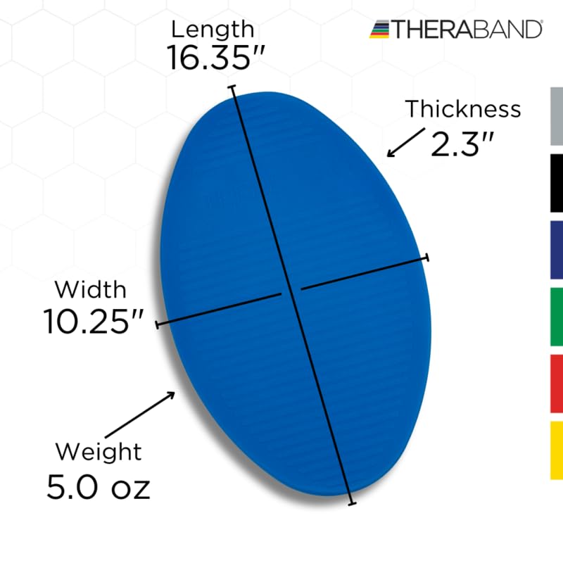 THERABAND close-up of nodules and ribbed side providing tactile input and grip