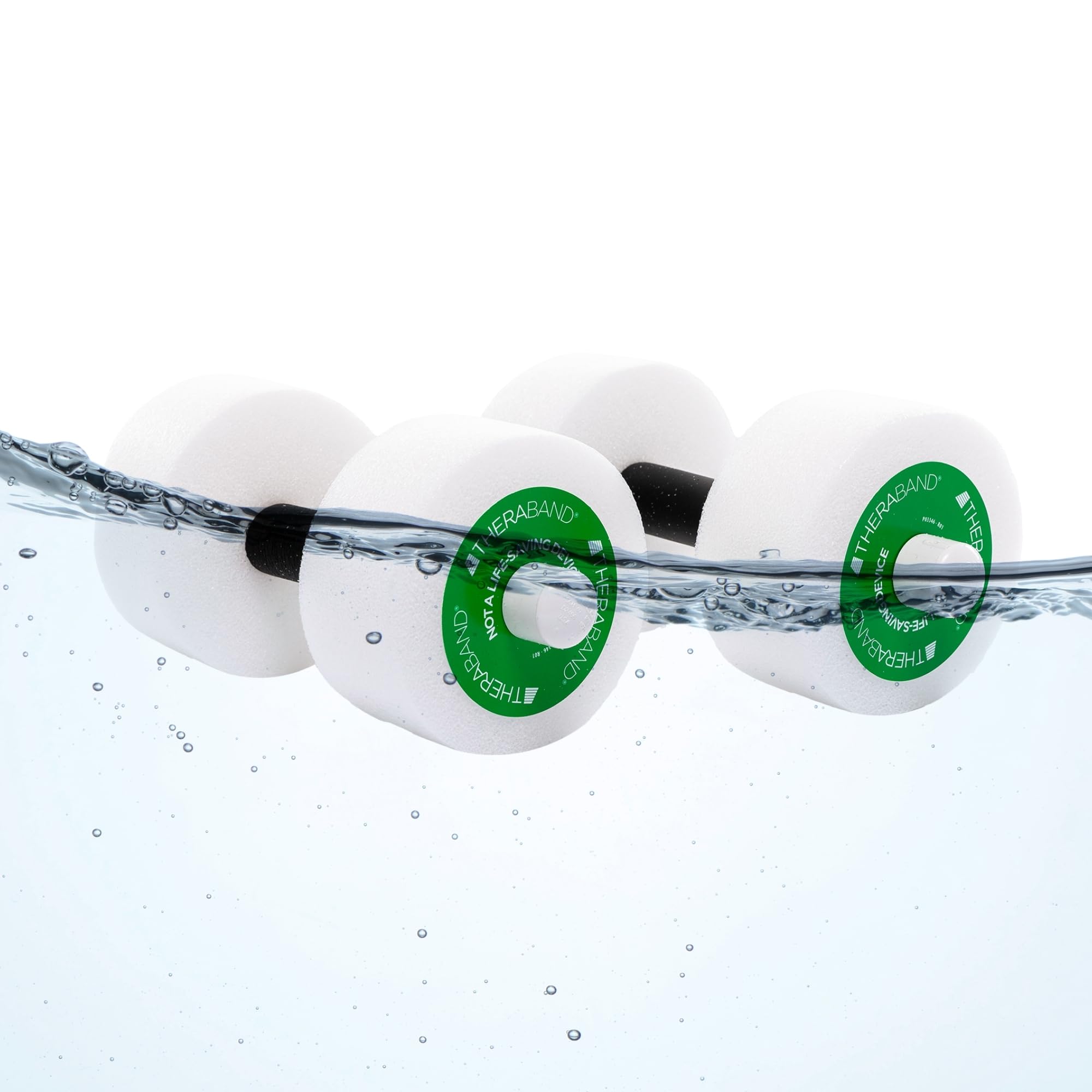 THERABAND foam texture close-up highlighting water-resistant, quick-dry surface benefit