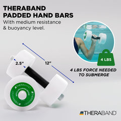 THERABAND water weights used in pool showing low-impact resistance for safer workouts