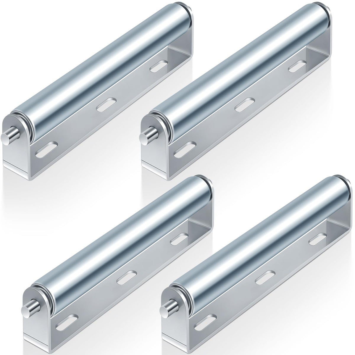 Therwen front view showing four rollers and brackets, ready to install for convenience
