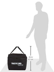 Thetford bag in an RV storage compartment demonstrates neat organized transport benefit