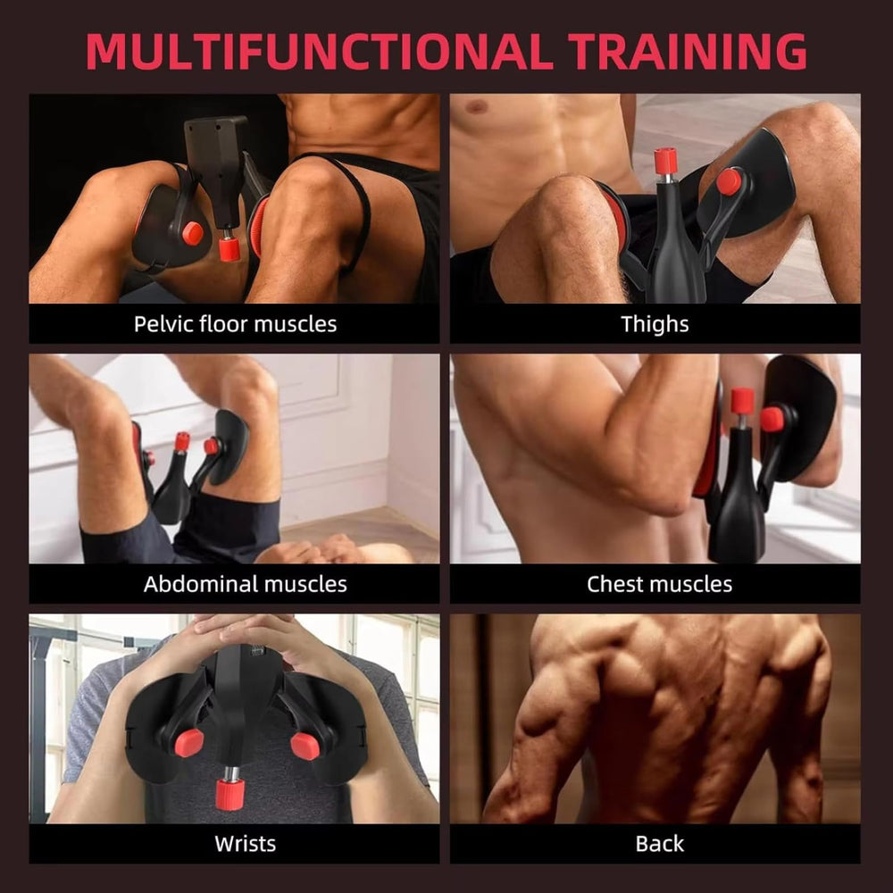 Generic Thigh Master packed in a gym bag showing travel-ready convenience
