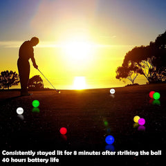 THIODOON LED ball in flight at night showing bright tracer arc for easier tracking