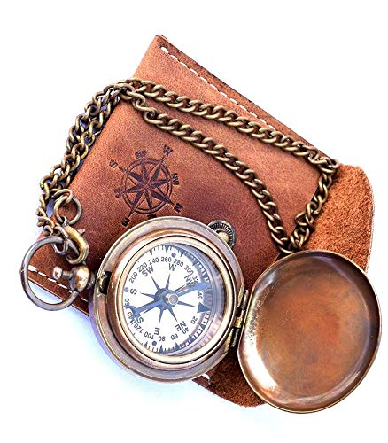 THOR INSTRUMENTS front view brass compass showing vintage charm and durable build