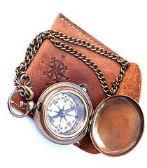 THOR INSTRUMENTS front view brass compass showing vintage charm and durable build