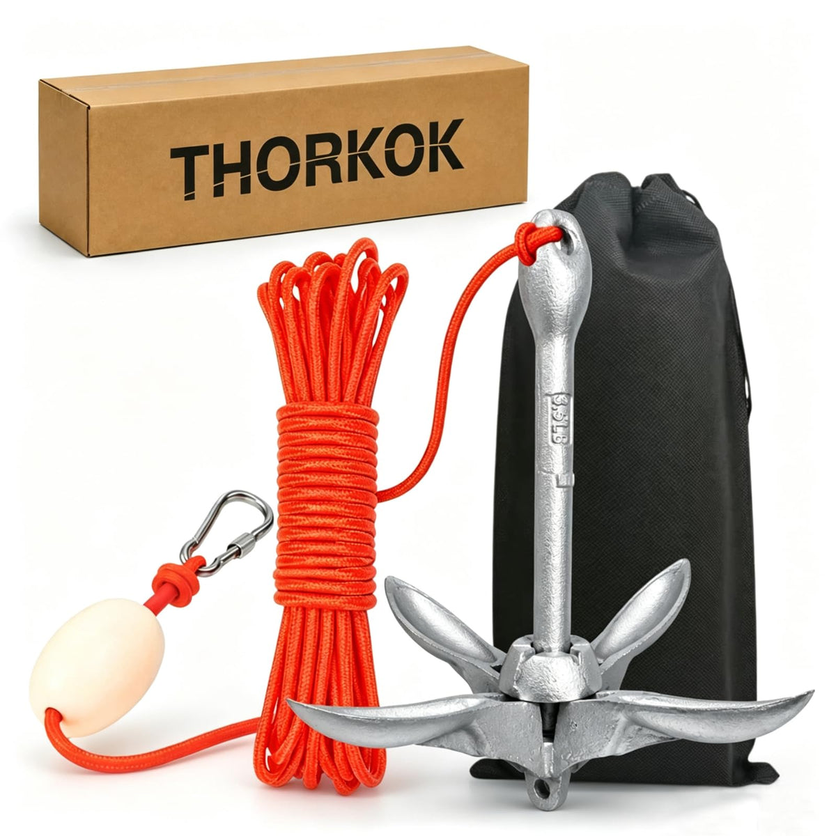 Thorkok anchor front view showing compact design and reliable hold