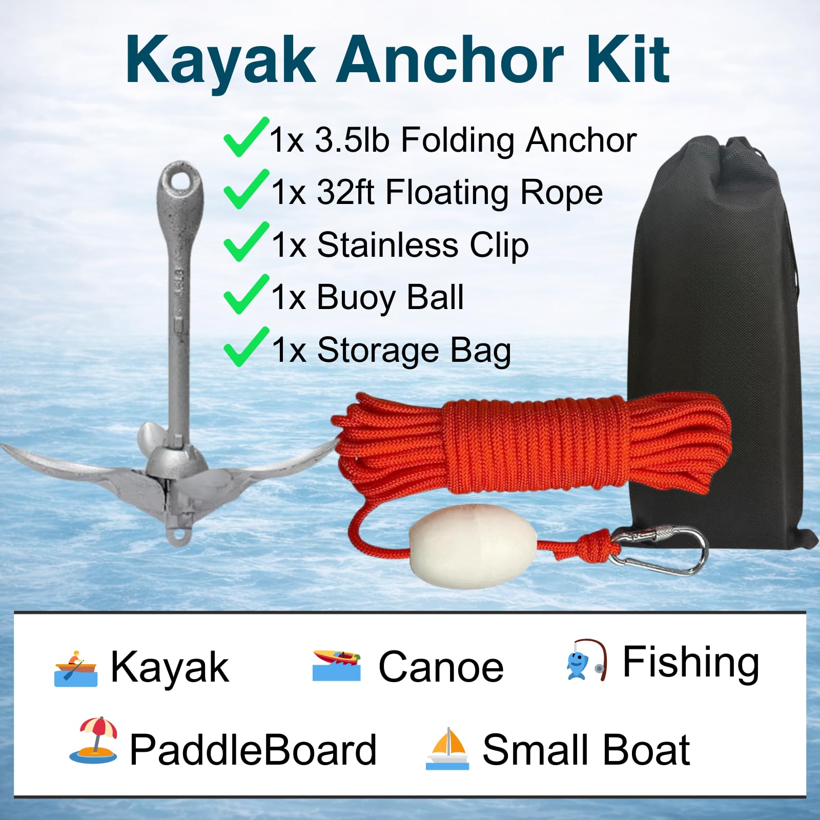 Thorkok floating rope and buoy detail for high visibility and easy retrieval