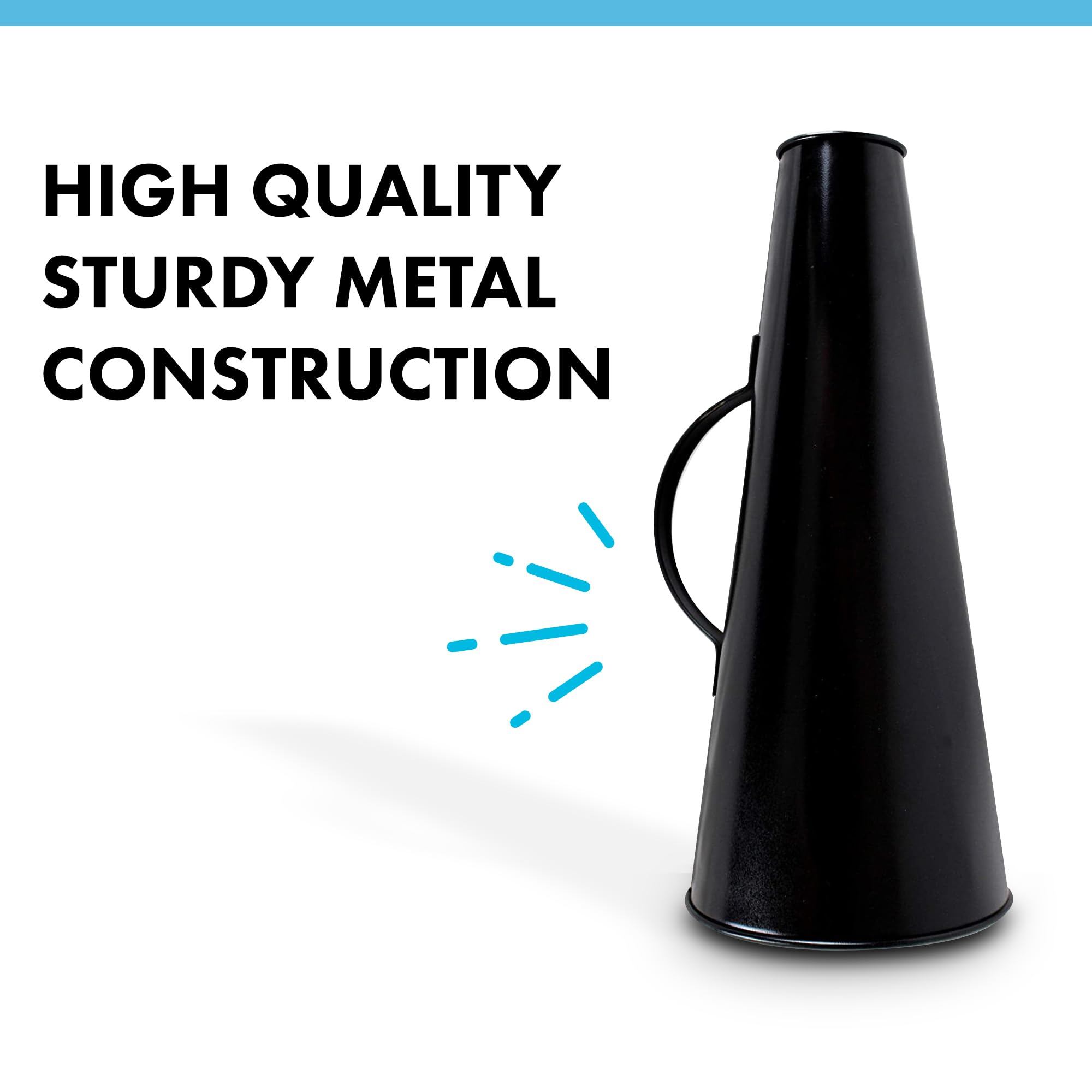 Thorness metal megaphone bell close-up highlighting focused sound projection
