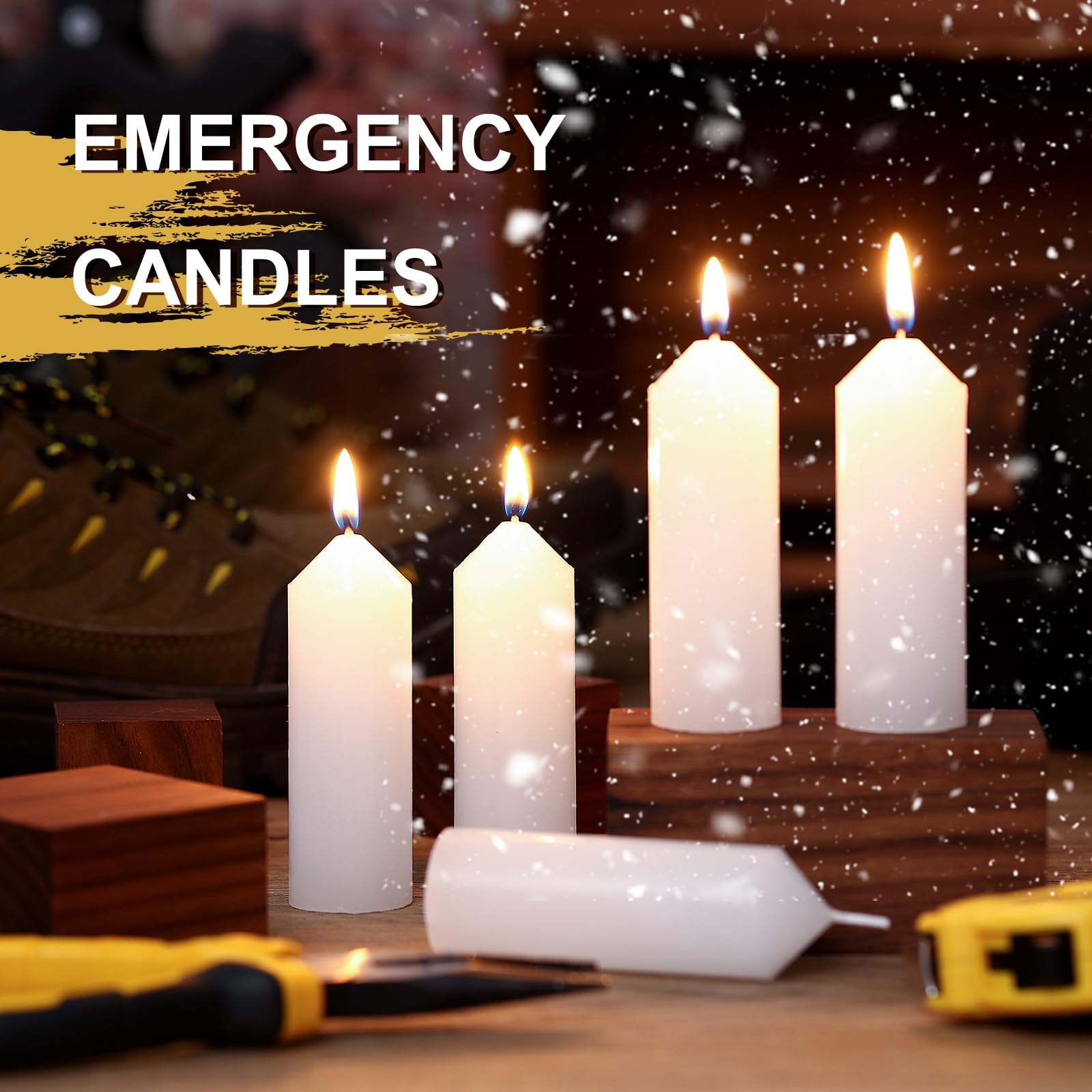 Threlaco group of candles staged on table for bulk supply advantage