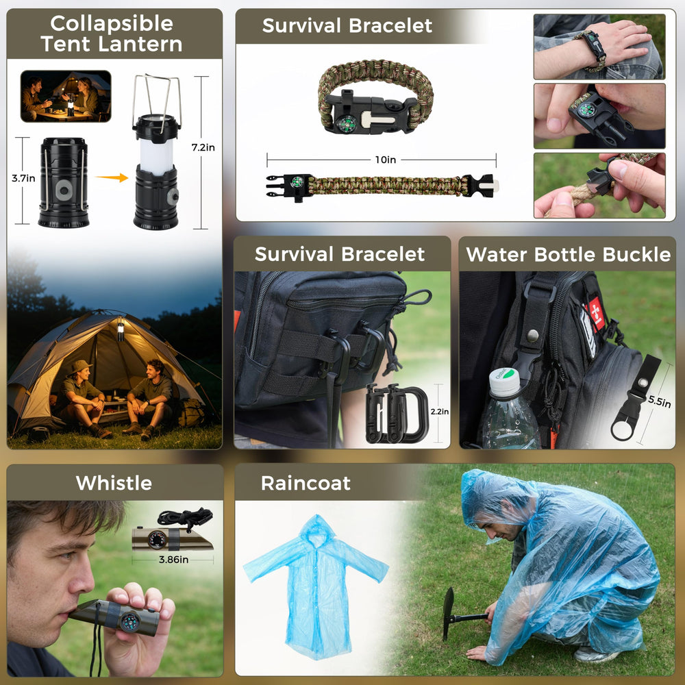 THTYBROS camping axe and folding shovel close-up for shelter and digging efficiency benefit