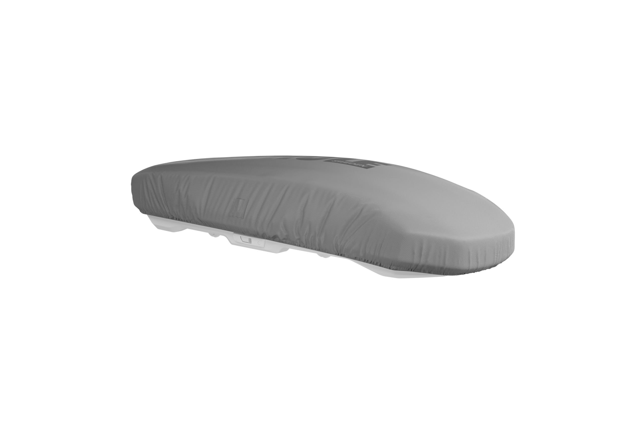 Thule cover detail showing elastic edge and integrated pocket for compact storage