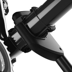 Thule protector next to bike tube for scale showing adaptable fit and even pressure benefit