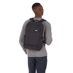 Thule Lithos side pocket holding a water bottle for quick hydration access