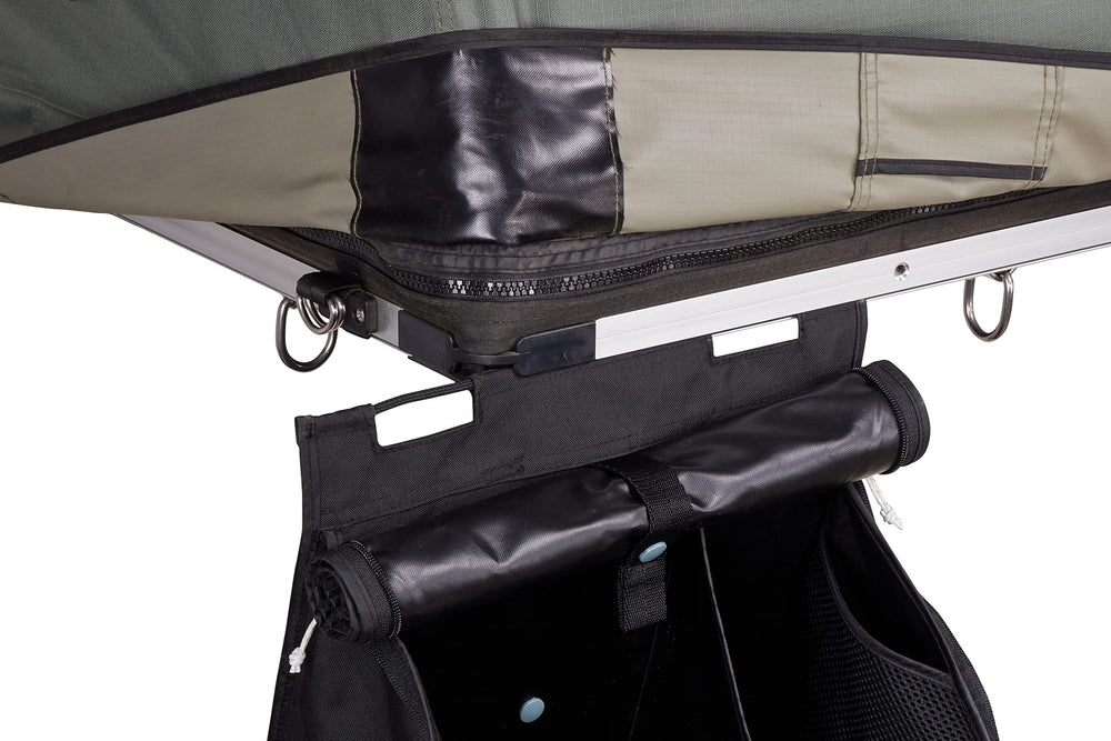 Thule organizer folded and packed with other camping gear