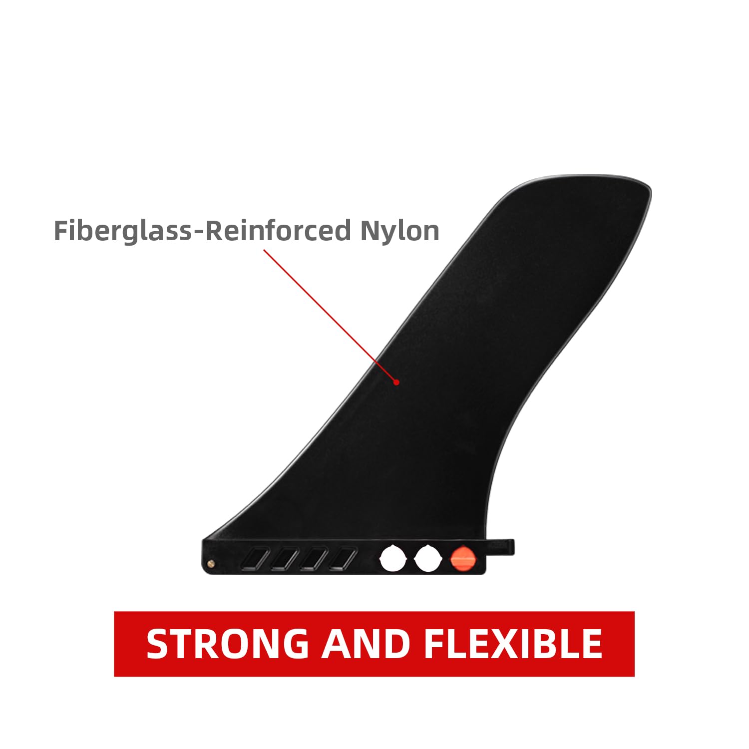 THURSO SURF fin installed on paddleboard illustrating improved tracking and ease of use