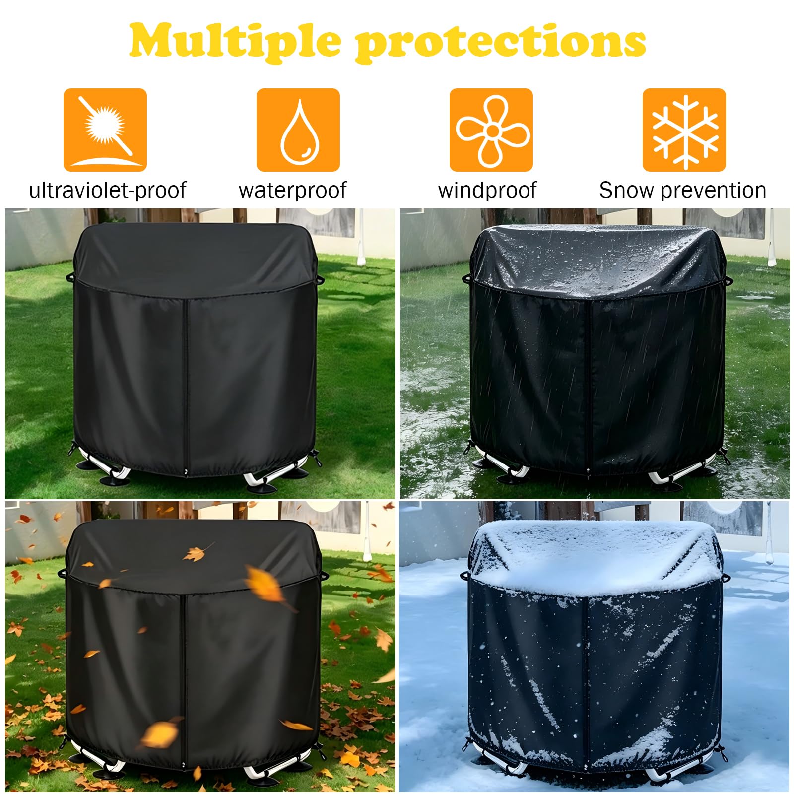 TiantianBao cover shown with 55 inch kids trampoline to display correct fit