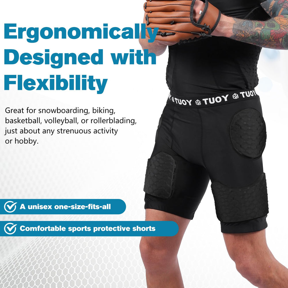 TIAXU side profile worn by athlete illustrating hip and tailbone protection while moving