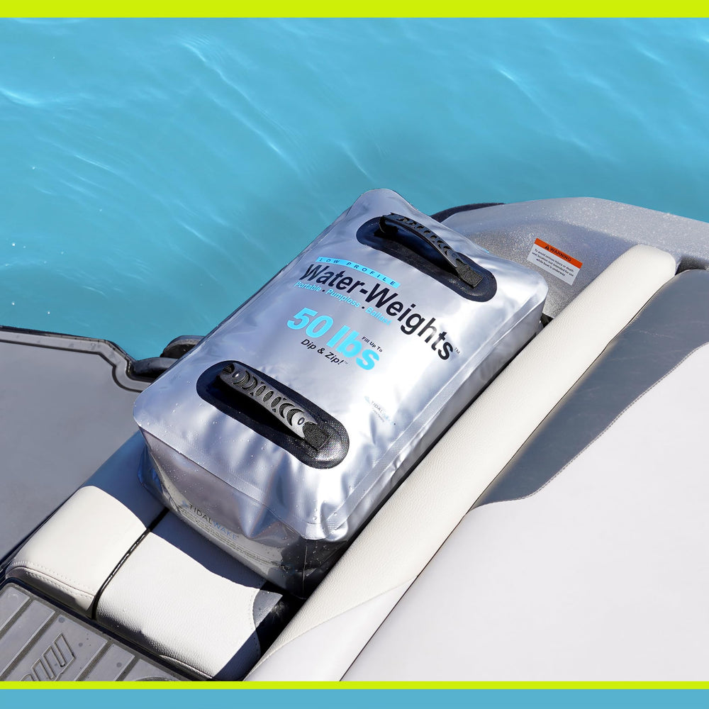 Tidal Wake bag beside ruler showing compact dimensions for tight spaces
