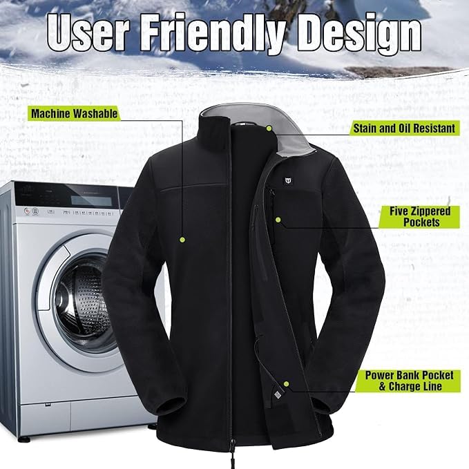 TIDEWE woman wearing jacket outdoors showing practical warmth