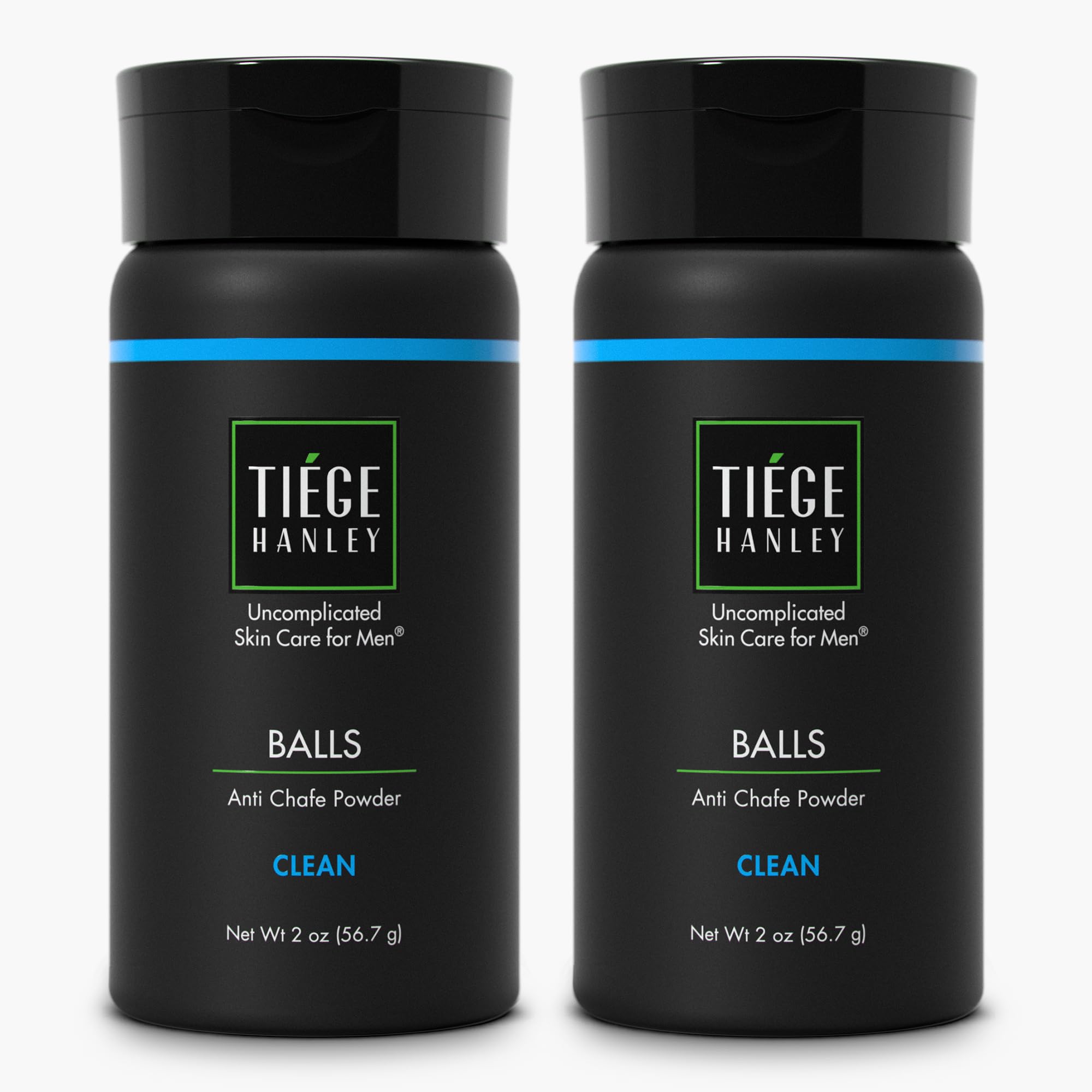 Tiege Hanley front packaging 2 pack showing bottles and clean scent benefit