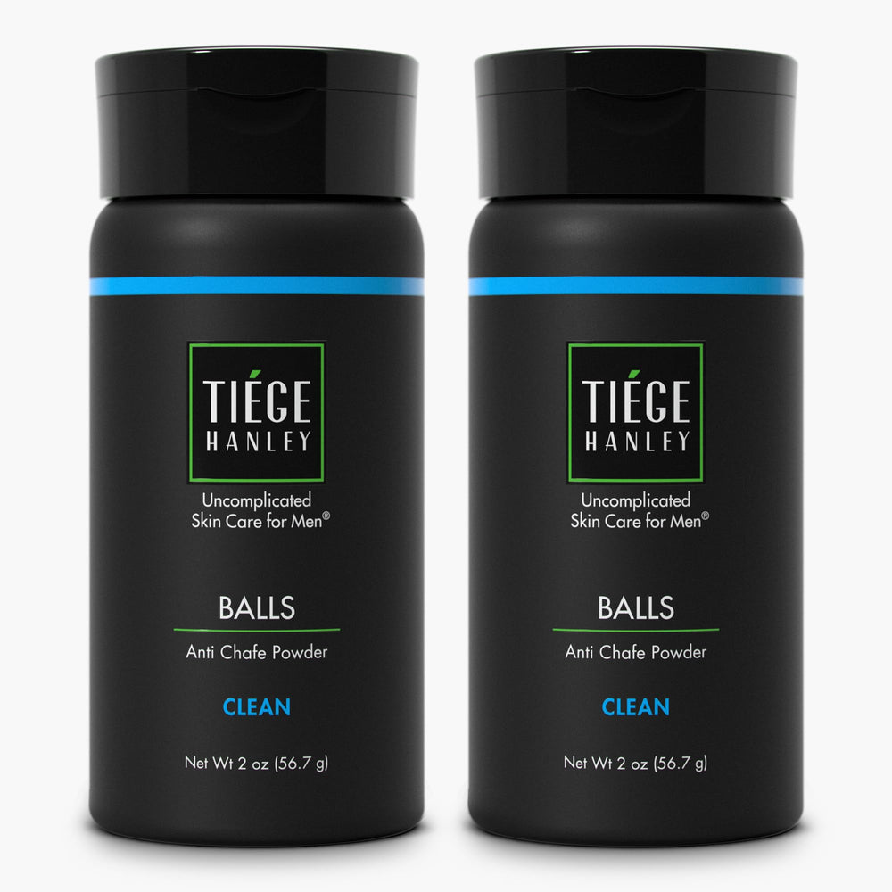Tiege Hanley front packaging 2 pack showing bottles and clean scent benefit