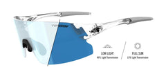 Tifosi Rail XC nosepad detail showing adjustable hydrophilic pads for improved grip