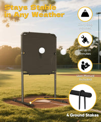 Tigerden staked in grass demonstrating stable anchoring for windy conditions