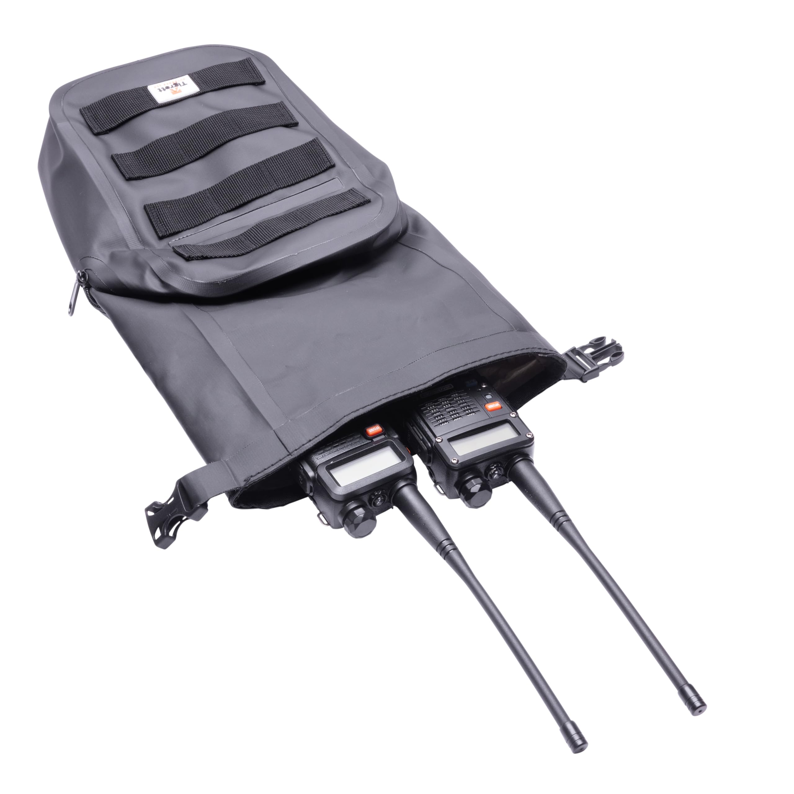 Tigrett Outdoors label and material tags detail for durability verification