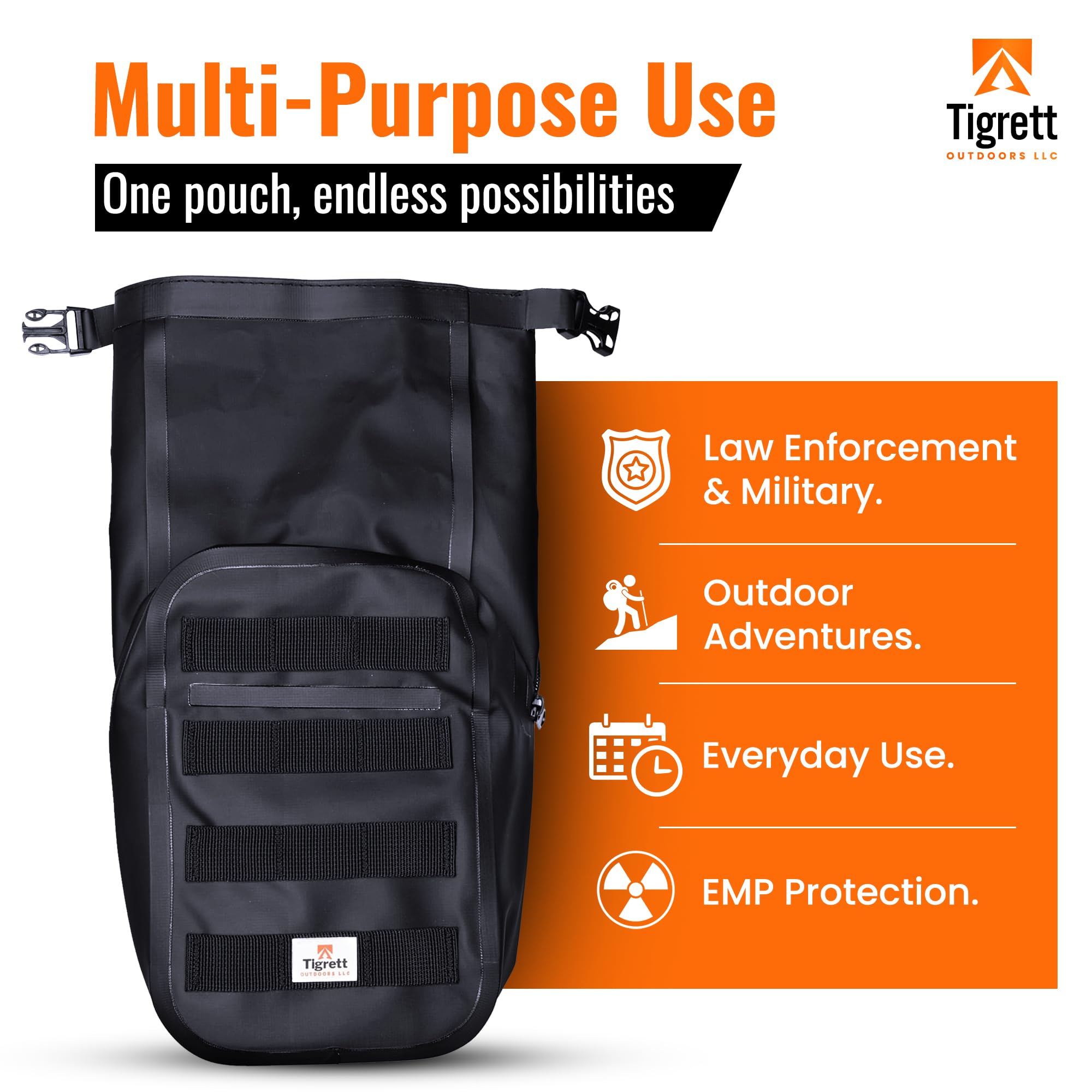 Tigrett Outdoors Dry Shield next to tablet for clear size comparison