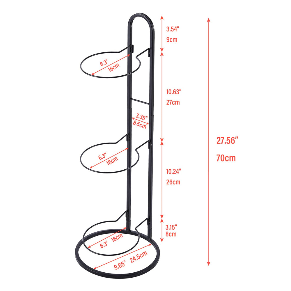 Tiita ball rack mounted to wall showing space-saving vertical storage benefit