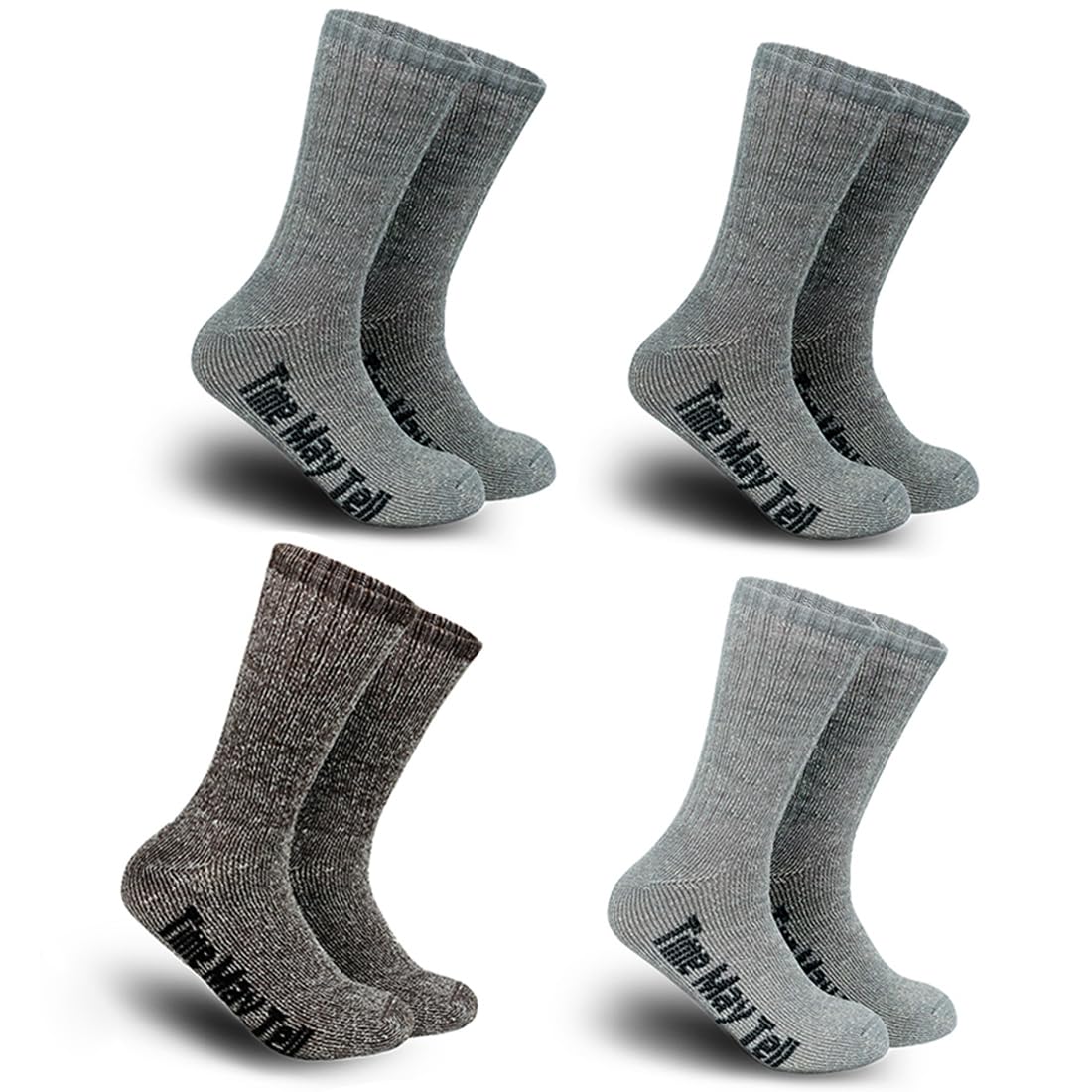 Time May Tell front packaging showing sock pair and branding for easy identification and gifting