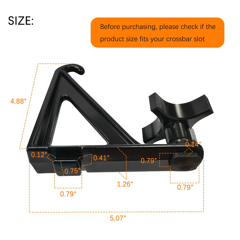 Timilge detail of included hooks and closed rings ready for strap or rope attachment benefit