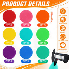 Tinideya overhead color array displaying nine vivid spots for easy group sorting