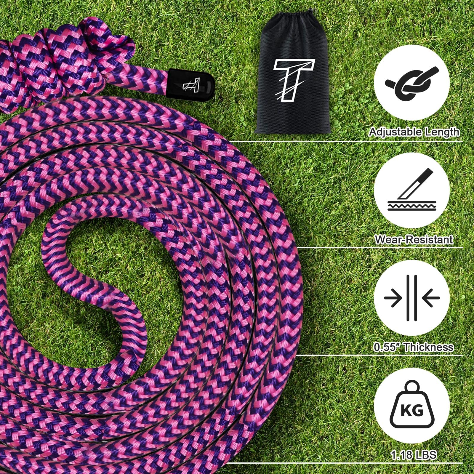 TIOPSUUO rope in use outdoors demonstrating joint-friendly flow training