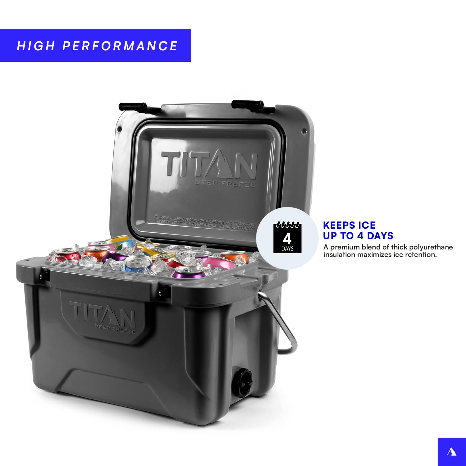 Titan by Arctic Zone heavy-duty T-latch detail showing corrosion resistance benefit