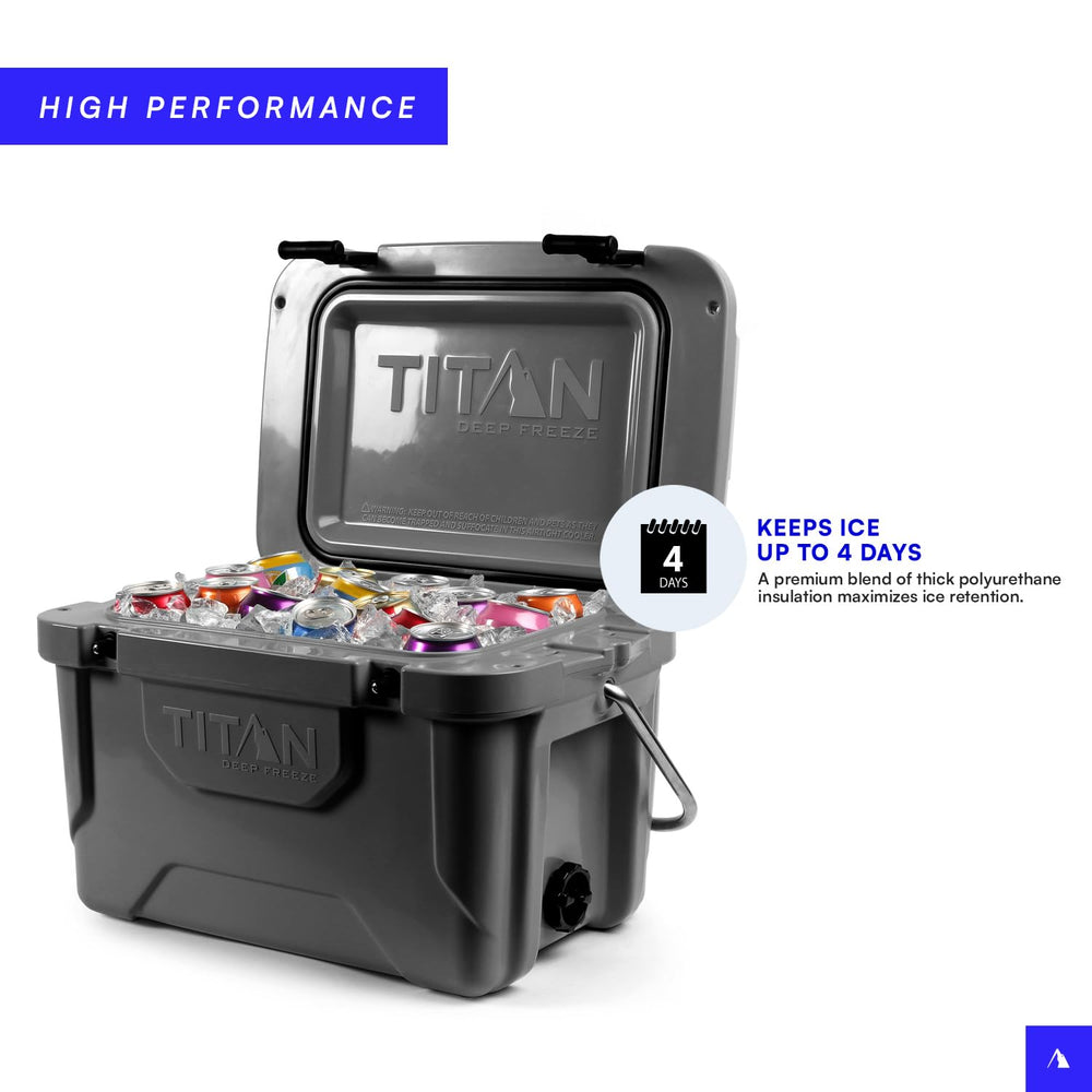 Titan by Arctic Zone heavy-duty T-latch detail showing corrosion resistance benefit