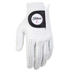 Titleist Players glove close-up of satin cuff and thumb reinforcement for long-lasting durability